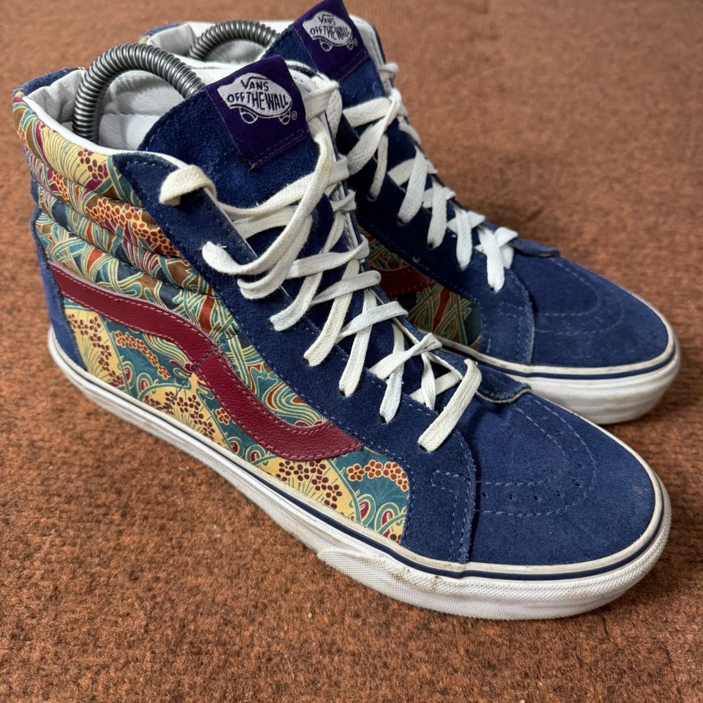 B+ Vans Sk8-Hi E Paisley Pattern High Top Sneakers Mens 8 electric forest shoes